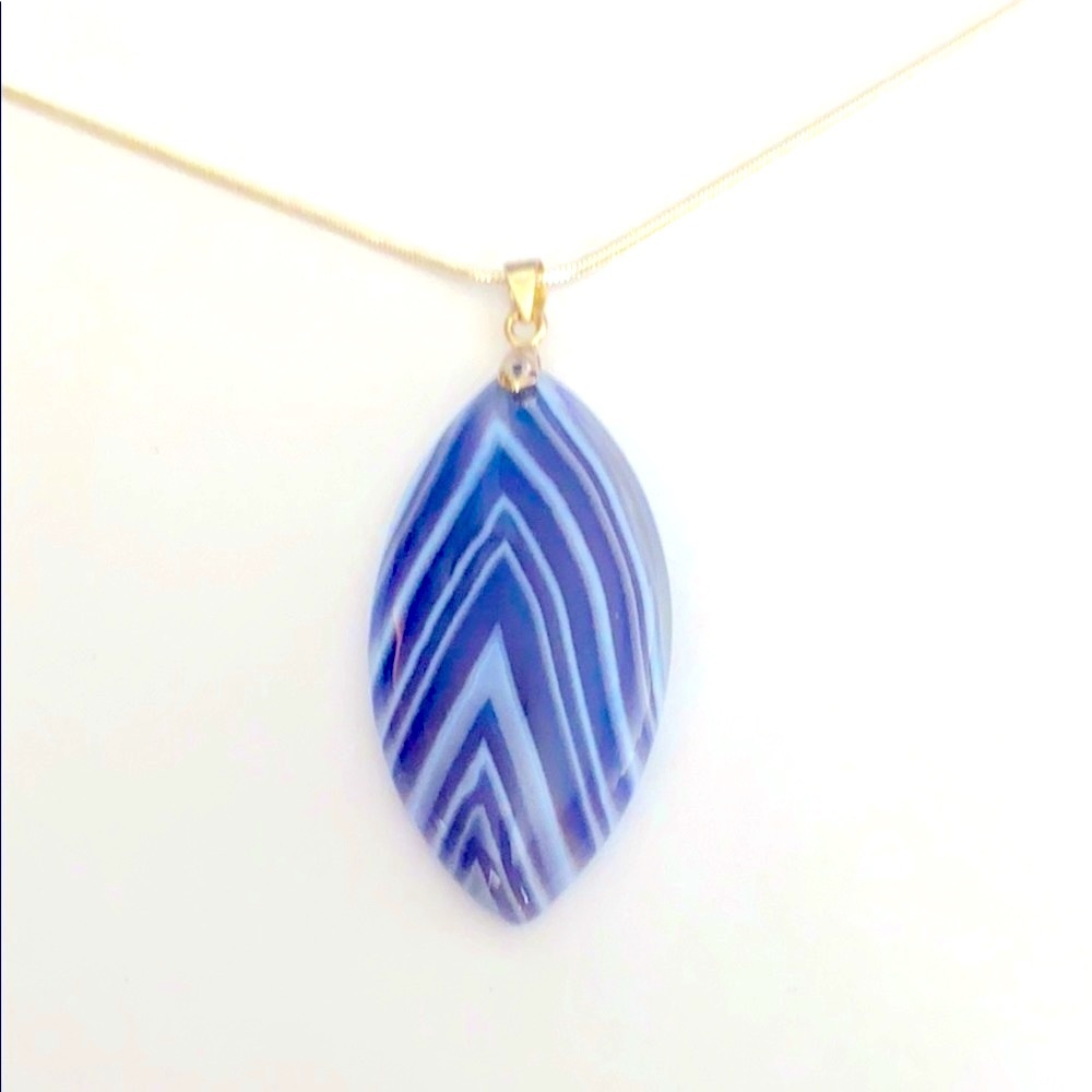 Purple/ Grey pendant necklace - Picture 1 of 4